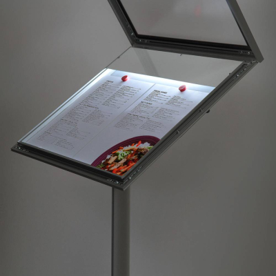 Podświetlony stojak na menu