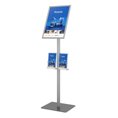 Stojak informacyjny na plakat A4 z dwiema kieszeniami A6 CLASP 6