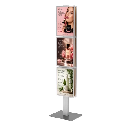 Stojak na 6 plakatów A3 z ramkami pionowymi