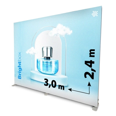 Dwustronna ścianka podświetlana Brightbox XL 300 × 240 cm