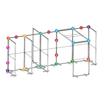 Łączniki FlexFrame ułożone w walizce