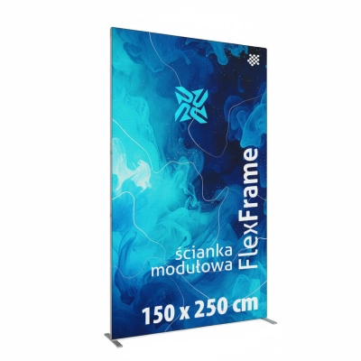 Ścianka modułowa FlexFrame 150 x 250 cm - srebrna