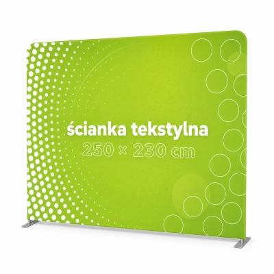Tekstylna ścianka reklamowa prosta EU 250 × 230 cm