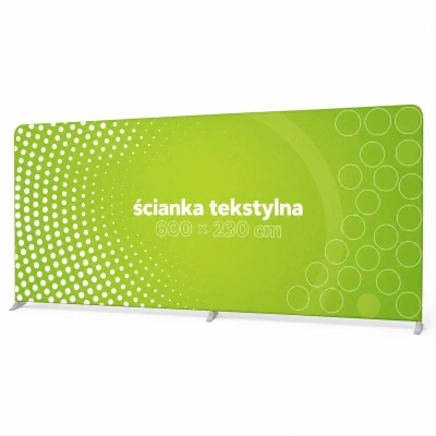 Tekstylna ścianka reklamowa prosta EU 600 × 230 cm