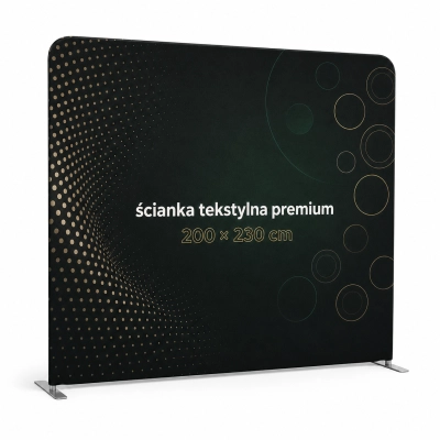 Ścianka reklamowa tekstylna Premium 200 × 230 cm
