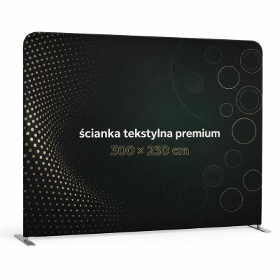 Ścianka reklamowa tekstylna Premium 300 × 230 cm