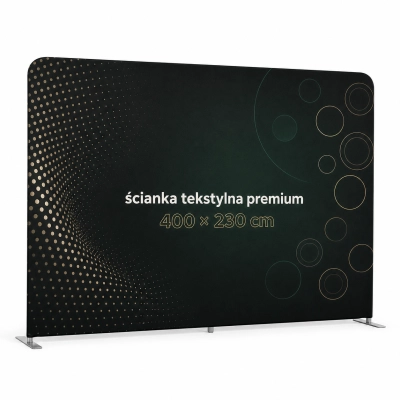 Ścianka reklamowa tekstylna Premium 400 × 230 cm