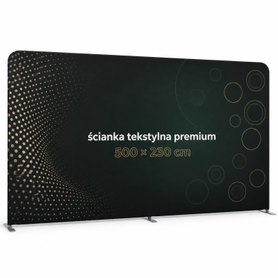 Ścianka reklamowa tekstylna Premium 500 × 230 cm