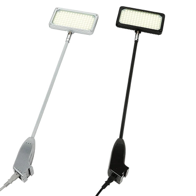 Srebrna lampa LED 116 z obrotową głowicą