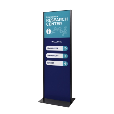 Dwustronny totem Panel Plus 2×A1 - czarny