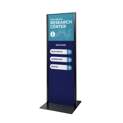 Dwustronny totem Panel Plus 42 × 120 cm - czarny