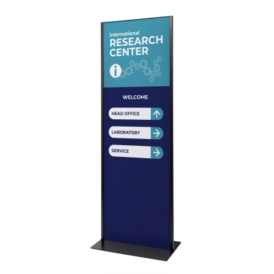 Dwustronny totem Panel Plus 70 × 200 cm - czarny Dwustronny totem Panel Plus 70 × 200 cm - czarny