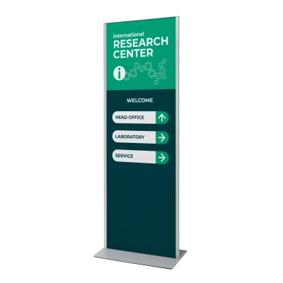 Dwustronny totem Panel Plus 70 × 200 cm - srebrny Dwustronny totem Panel Plus 70 × 200 cm - srebrny