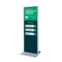 Dwustronny totem Panel Plus 42 × 120 cm - srebrny