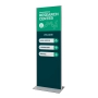 Dwustronny totem Panel Plus 70 × 200 cm - srebrny Dwustronny totem Panel Plus 70 × 200 cm - srebrny