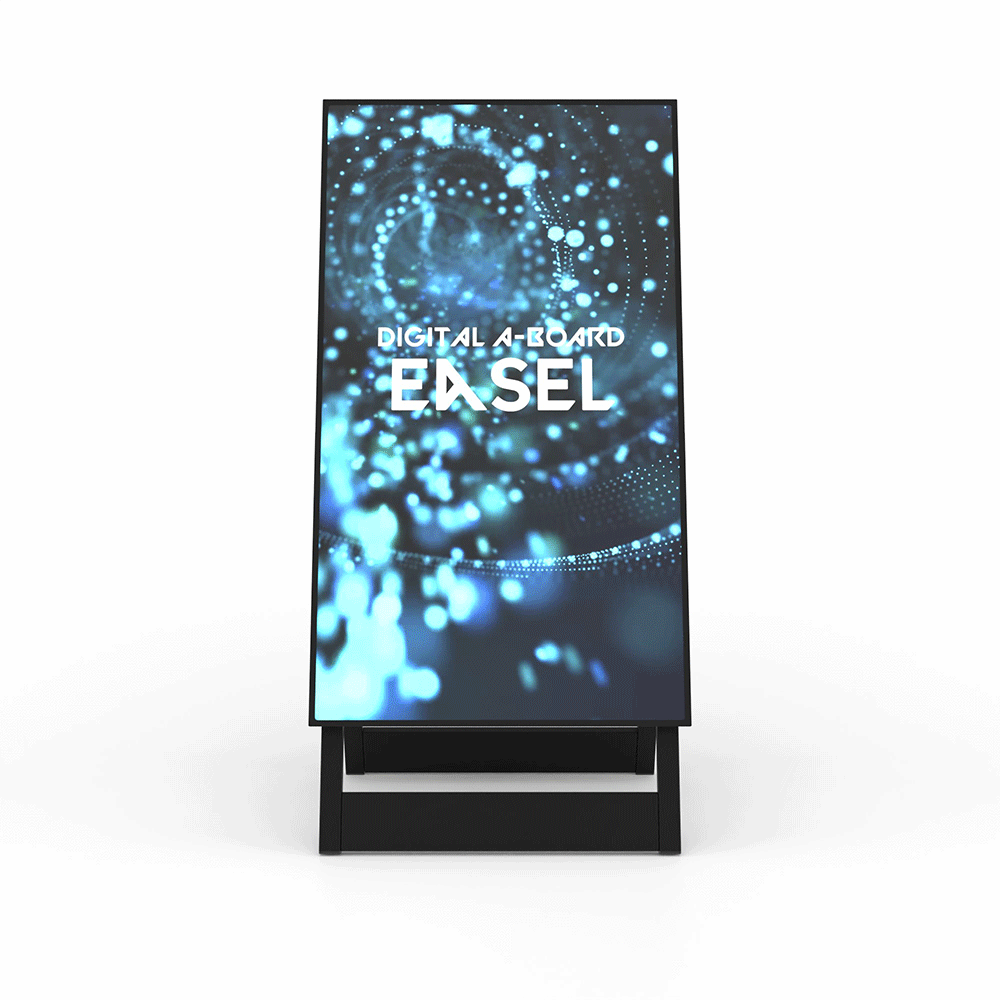 Potykacz multimedialny Easel Samsung 55 cali - animacja konstrukcji
