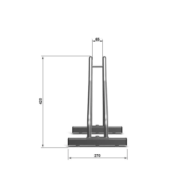 Wymiary stojaka Multibike 1 - 25 × 42 × 54 cm