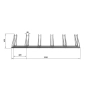 Wymiary stojaka Multibike 6 - 222 × 42 × 54 cm