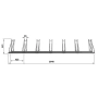 Wymiary stojaka Multibike 7 - 264 × 42 × 54 cm