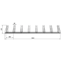 Wymiary stojaka Multibike 8 - 306 × 44 × 55 cm