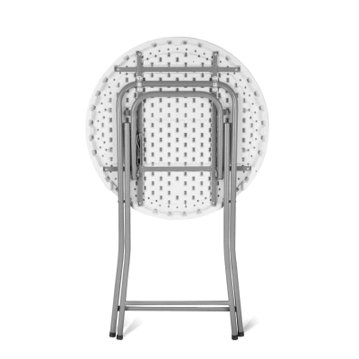 Stół koktajlowy 80 cm - stelaż złożony pod blatem