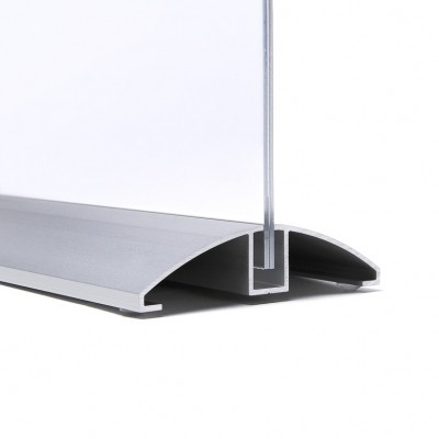 Biurkowy pionowy stojak na menu typu T z aluminiową podstawą