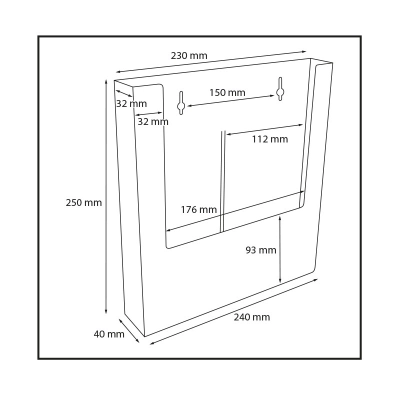 Wymiary stojaka A4 na biurko lub ścianę
