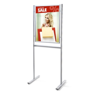 Jednostronny stojak Info Board A1 i B1 - widok z plakatem