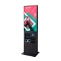 Czarny totem cyfrowy Smart Line 43 cale z kieszeniami 6 × A4