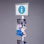 Stojak na ulotki A4 TOP 9 z tablicą logo Stojak na ulotki A4 TOP 9 z tablicą logo